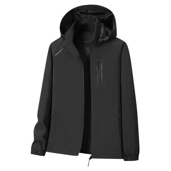 Ashirexll Zip Up Hoodie Womens Hoodies Winter Tops Long Sleeve Casual Solid Color Waterproof Windbreaker Rain Jacket with Pocket