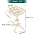 thumbnail image 2 of Sungmor Cast Iron Tractor Seat Bar Stool, 26 to 32 Inch Adjustable Height Counter Chair, 1 Count, White, 2 of 7