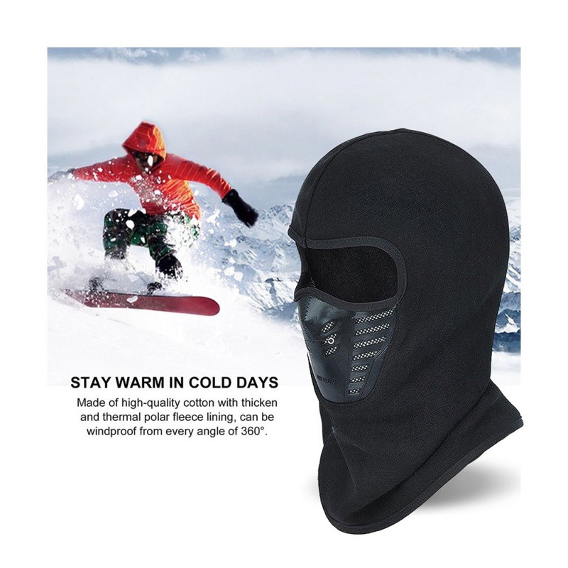 Windproof Ski Face Mask Winter Motorcycle Neck Warmer Hood Polyester Fleece for Women Men Youth Snowboard Cycling Hat Outdoors Helmet Liner Mask - image 4 of 8