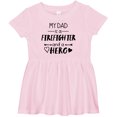 thumbnail image 3 of Inktastic My Dad is a Firefighter and a Hero Girls Baby Dress, 3 of 5