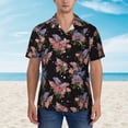 thumbnail image 2 of Fotbe Bouquet Camisa Hawaiana para Hombre Unisex – Camisa Casual de Verano con Botones de Manga Corta de Algodón y Lino,Medium, 2 of 7