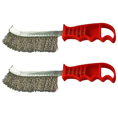 

NUOLUX 2 Pcs Wire Brushes Stainless Steel for Cleaning Welding Slag and Rust