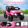thumbnail image 3 of 12V Kids Ride on Jeep Car Electric 2 Seats Off-Road Truck SUV Vehicle with Remote LED Lights Pink, 3 of 9