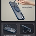 thumbnail image 6 of Decase for Samsung Galaxy S25+ Translucent Hard Back Case with 360°Rotatable Magnetic Ring Kickstand,Compatible with Mag-Safe,Military Grade Shockproof Translucent Protective Case,Blue, 6 of 6