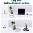 thumbnail image 4 of Vertical Laptop Stand, Niyattn 3-Slot Vertical Laptop Stand Made of Premium ABS Plastics 5 in 1 Design Space-Saving Adjustable Desk Organizer for All MacBook/Chromebook/Surface, 4 of 7
