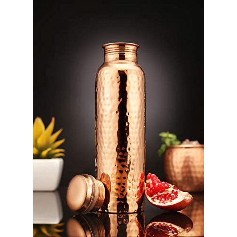 Copper Water Bottle | Amazing Health benefits | Ayurveda | Handmade 20 oz / 600 ml / Hammered