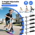 thumbnail image 6 of BELEEV Scooters for Boys,  Kick Scooter 2 Wheel for Adults Teens, 4 Adjustable Handlebar, Lightweight, Foldable, up to 220lbs, Blue, 6 of 8