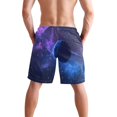 thumbnail image 3 of Dailycode Men's Quick Dry Swim Trunks Beach Shorts Casual Summer Board Shorts with Pockets, Blue Planet in Space, 3 of 8