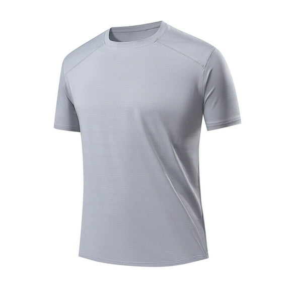Men's T-Shirts Dry Fit Short Sleeve Workout Athletic Casual Gym Running Tee Fishing Tops Rash Guard Shirts