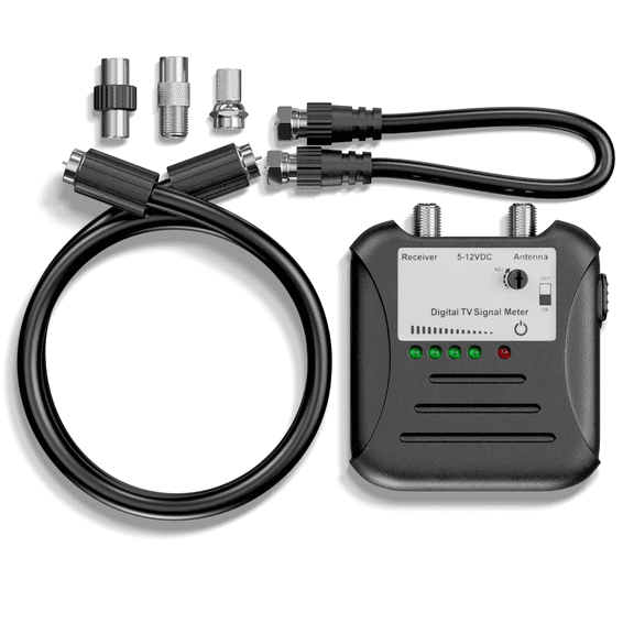 THE CIMPLE CO - OTA TV Antenna Signal Strength Meter Kit with LED Display and Coaxial Cable