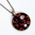 thumbnail image 2 of Halloween Eyeballs Necklace Personalized Custom Photo Round Pendant Adjustable Stainless Steel Necklaces with Gift Box for Men Women Mothers Valentine's Jewelry Gift, 2 of 6