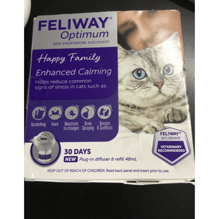 FELIWAY Optimum, Enhanced Calming Pheromone 30-day Refill – 1 Pack,  Translucent