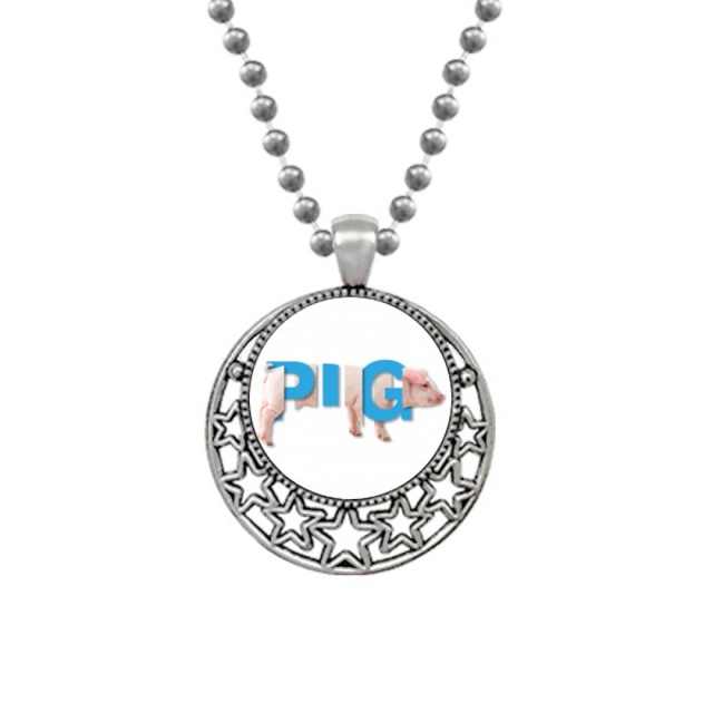 Porc Bétail Rural Nourriture Colliers Pendentif Rétro Lune Étoiles Bijoux