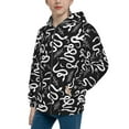 thumbnail image 2 of Kdxio Hand Drawn Snake Pattern Kids Boys Girls Zip Up Hoodie 3D Printed Hooded Sweatshirt Hoody Coat with Pocket 7-12 Y-Medium, 2 of 6