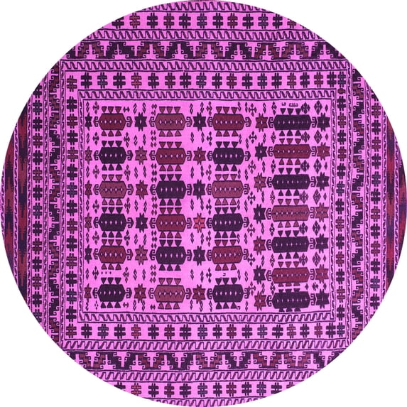 Ahgly Company Indoor Round Southwestern Purple Country Area Rugs, 3' Round