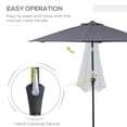 thumbnail image 4 of Outsunny Parasol de Patio Rond en Aluminium de 8,5 Pieds Gris, 4 of 10