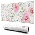thumbnail image 1 of Tapis de Souris Fleurs de Roses Rouges Imperméables, Caoutchouc+multicolore Lavable Tapis de Souris de Bureau pour Bureau Maison Jeu 31.5x15.7 Pouces, 1 of 7