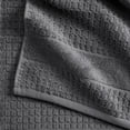 thumbnail image 6 of Market & Place 100% Cotton Waffle Weave 6-Piece Hand Towel Set, Dark Grey, 6 of 6