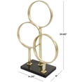 thumbnail image 3 of 14" x 21" Gold Aluminum 3 Rings Abstract Sculpture with Black Base, by CosmoLiving by Cosmopolitan, 3 of 8