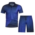 thumbnail image 6 of Honeeladyy Mens Short Sets 2 Piece Outfits Fashion Summer Tracksuits Casual Shirt and Shorts Set #Bd-Dark Blue-XXXXXL, 6 of 6