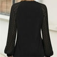 thumbnail image 7 of AELand Women's Long Sleeve Shirts V-Neck Lace Tops 2025 Spring Fashion Clothes Knitted Y2k Blouses, 7 of 7