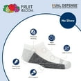 thumbnail image 4 of Fruit of the Loom Dual Defense No-Show Socks for Boys, White, Sizes 3-9 (10-Pack), 4 of 5