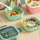 thumbnail image 2 of Fiudx Fiambrera Bento para Adultos, 5 Compartimentos, a Prueba de Fugas y Apta para Microondas, Incluye Cuchara y Tenedor Reutilizables, Ideal para El Trabajo o La Escuela, Portátil y Fácil de Limpia, 2 of 7