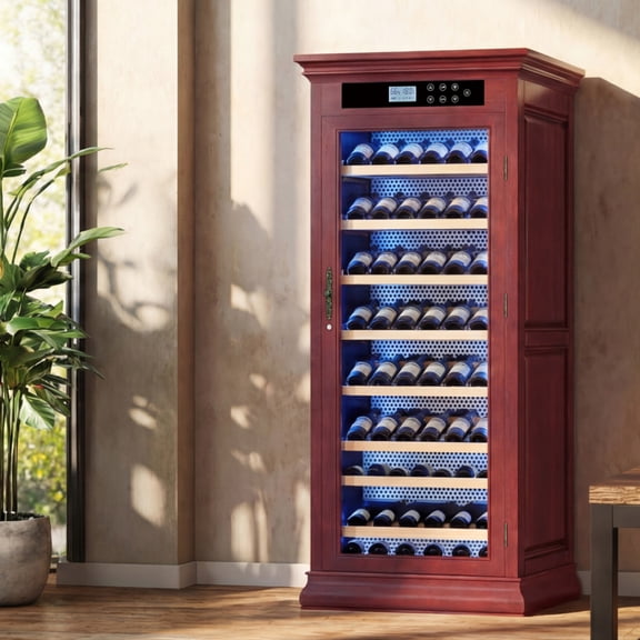 102 bottles Reagan Wine Cooler Cabinet With LED Lights For Optimal Temperature Control(LTL carry)