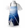 thumbnail image 3 of Navy Apron Boat Show Ocean Sea Life with Ship Yacht Landscape of Islands Image Photo, Unisex Kitchen Bib Apron with Adjustable Neck for Cooking Baking Gardening, Navy Blue and White, by Ambesonne, 3 of 3