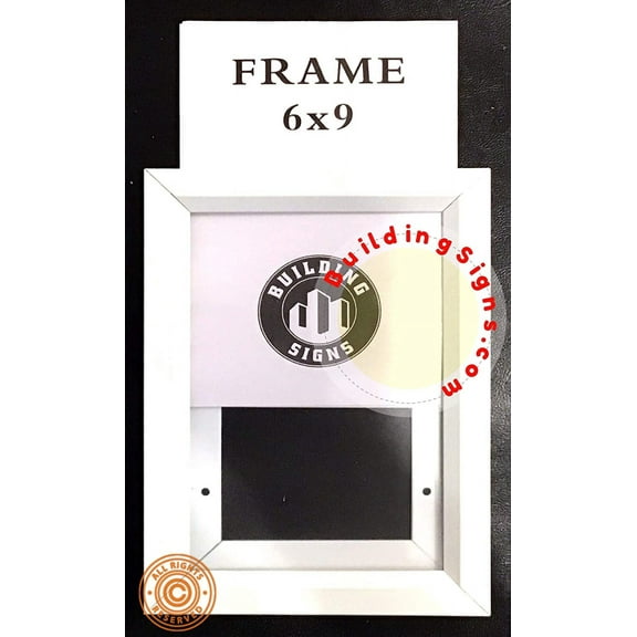 HPD Inspection Frame White 6 x 9 (Heavy Duty - Aluminum) (ref-2201)