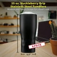 thumbnail image 5 of 25 oz. Huckleberry Grip Stainless Steel Tumblers - 10 Pack - Black, 5 of 5