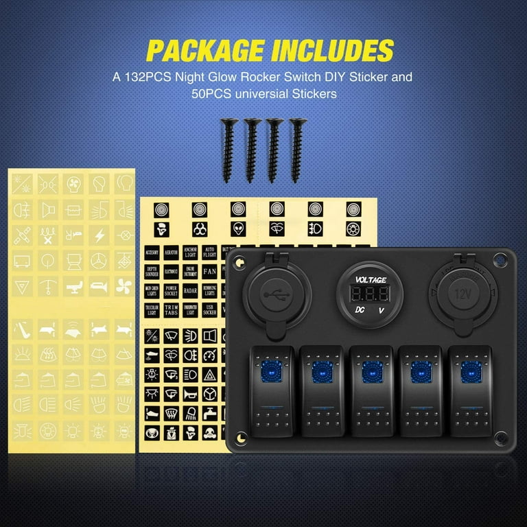 Nilight 2 Gang LED Light Bar Switch Panel For Cars ATVs UTVs - Red Switches, Pre Wired In Boat Car Atv Utv - Foto 8