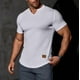 thumbnail image 1 of pstuiky camisetas para hombre, Camisa informal de manga corta con cuello en V y textura vertical de color liso para hombre camisas casuales para hombre xl, 1 of 9