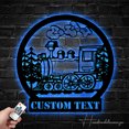 thumbnail image 4 of Handmadetneonsign Custom Locomotive Train Metal Sign Wall Art with LED Light - Personalized Train, 4 of 5
