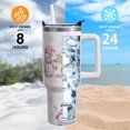 thumbnail image 3 of Valentine''s Day Tumbler Gifts for Women Girls, Red Hearts Stainless Steel Insulated Travel Coffee Cup, 40 Oz Tumblers with Handle and Straw, Anniversary Wedding Water Bottle (1 PC), 3 of 6