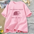 thumbnail image 5 of Camiseta de The horror Persist But So Do I, Animal impresionante, Oppossum, divertida, salud Mental, Meme, gráfico de mapache, 5 of 5
