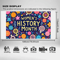 thumbnail image 5 of LUUFILx Women's History Month Banner Colorful Floral Design for Celebrations Education Events Community Gatherings Decorative Wall Hanging Inspirational Backdrop, 5 of 8