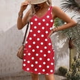 thumbnail image 4 of EQWLJWE Robes d'Été Sans Manches pour Femmes 2024, Robe T-Shirt à Col en V Sans Manches à Imprimé Floral avec Poche, Robe Midi Décontractée de Plage, 4 of 6