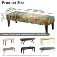 thumbnail image 7 of Jiueut Watercolor Butterfly Daisy Lavender Print Dining Bench Cover, Stain Resistant Bench Seat Protector Cover with Elastic Band Breathable Rectangle Seat Cushion Long Chair Cover for Home Hotel, 7 of 7