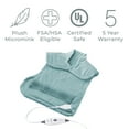 thumbnail image 6 of Pure Enrichment PureRelief XL Back & Neck Heating Pad- Safe Heat Therapy for Sore Muscles, & Pain in Neck, Back, & Shoulders - 4 Heat Settings w/ Auto Shut-Off, Soft Fabric (Sea Glass), 6 of 9