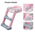 thumbnail image 2 of Asiento De Inodoro Para Aprender A Ir Al Baño con escalón, taburete, manijas de escalera, orinal para niños, asiento con cojín suave para niños y niñas, 2 of 6
