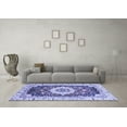 thumbnail image 3 of Ahgly Company Machine Washable Indoor Rectangle Abstract Blue Modern Area Rugs, 5' x 7', 3 of 4