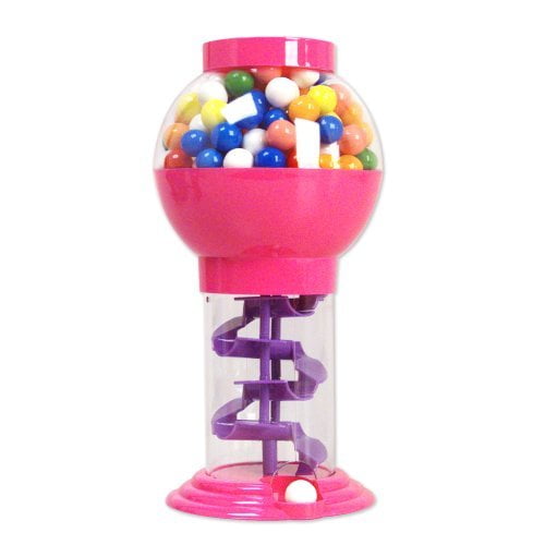 PlayO 18 Big Spiral Gumball Machine Toy - Includes Aprox 113 Gum Balls -  Kids Dubble Bubble Twirling Style Candy Dispenser - Birthday Parties