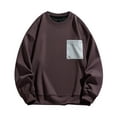thumbnail image 3 of UVEASISHA Mens Oversized Crewneck Sweatshirts Fall Fashion Loose Pullover Tops Casual Long Sleeve Drop Shoulder Sweatshirt without Hood Fall Savings Purple 2XL, 3 of 4