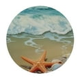thumbnail image 2 of JEUXUS  Splashing Waves On The Beach Elastic Edged Fitted Tablecolth Round Fitted Table Cover Waterproof Table Cloth for Home Outdoors Decorate, 2 of 7