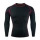 thumbnail image 1 of Blusas y camisas de manga larga con cuello redondo para hombre, de color liso, ajustadas, de alta resistencia, con cuello redondo, blusas de licra para hombre, 1 of 3