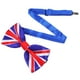 thumbnail image 2 of Pajarita novedosa para hombre, traje de moda con bandera del Reino Unido, pajarita grande, lazo patriótico, corbata para mujer (Reino Unido), 2 of 8