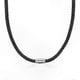 thumbnail image 1 of Men's Black Leather Necklace with Magnetic Clasp and Stainless Steel Accents, 4/6/7MM Braided Cord for Stylish Everyday Wear, 1 of 5