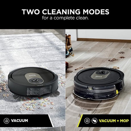 Shark AV2001WD AI VACMOP 2-in-1 Robot Vacuum and Mop with Self-Cleaning Brushroll, LIDAR Navigation, Home Mapping, Perfect for Pet Hair, Works with Alexa, Wi-Fi Black/Brass - Walmart.com
