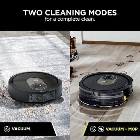 Shark AV2001WD AI VACMOP 2-in-1 Robot Vacuum and Mop with Self-Cleaning Brushroll, LIDAR Navigation, Home Mapping, Perfect for Pet Hair, Works with Alexa, Wi-Fi Black/Brass - Walmart.com